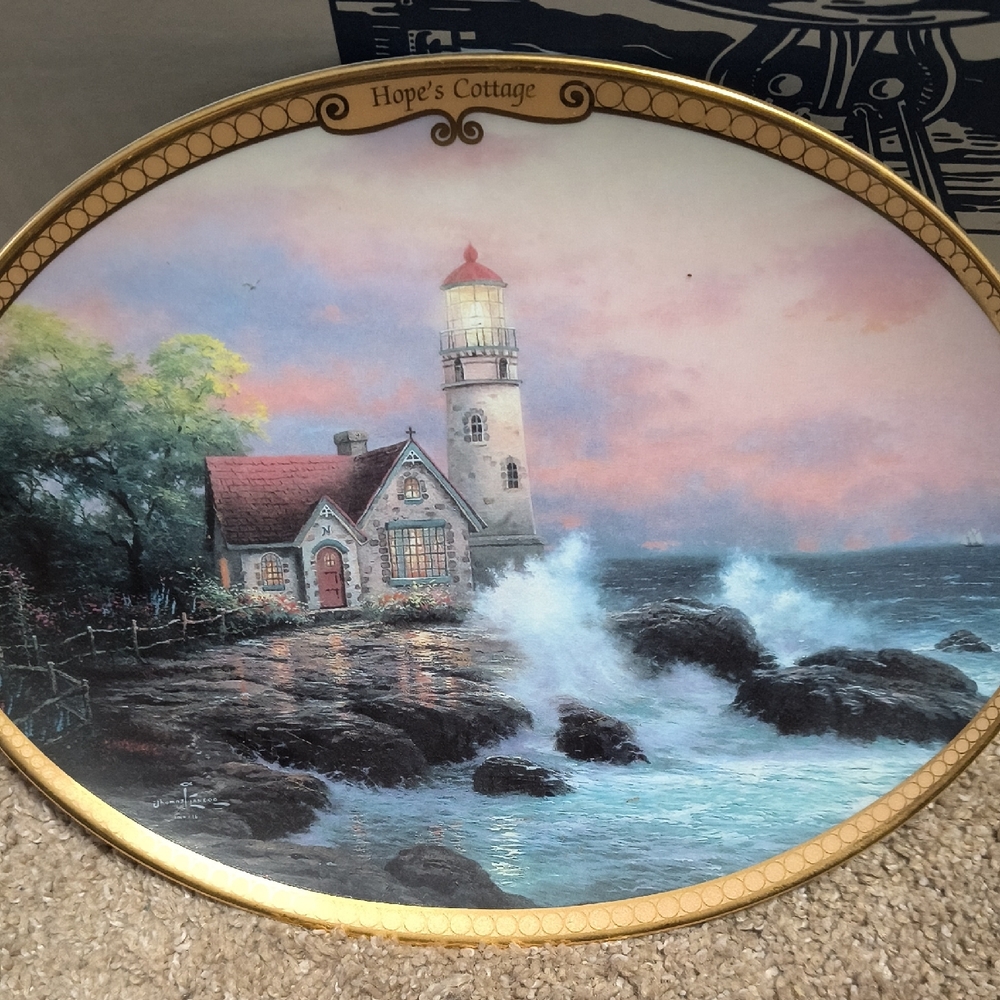 Hope's Cottage Decorative Plate Thomas Kinkade